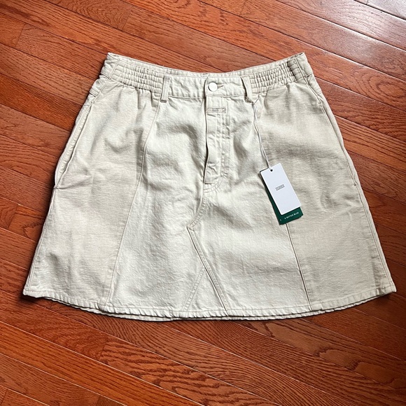 NWT Closed Cream Denim Mini Skirt,Specials : American Fashion Style Bags On Sale